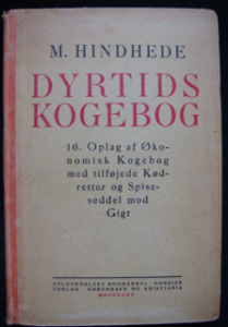 Cookbook for times of scarcity Image of Mikkel Hindhede's cookbook for times of scarcity from 1915